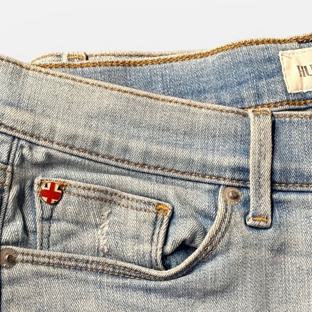 Hudson Denim Cutoff Shorts Size 28 Light Wash Frayed Hem Jean Shorts - Picture 5 of 7